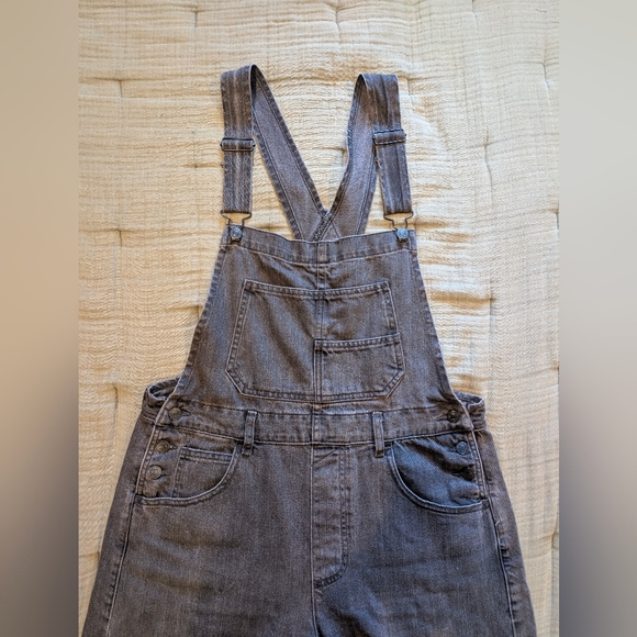 We The Free Black Women's Denim Overalls - Picture 2 of 5